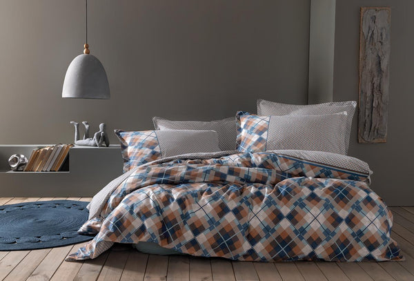 Brice Indigo Dekbedovertrekset Eenpersoons