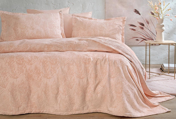 Ella Blush Bed Sprei Seti Tweepersoons