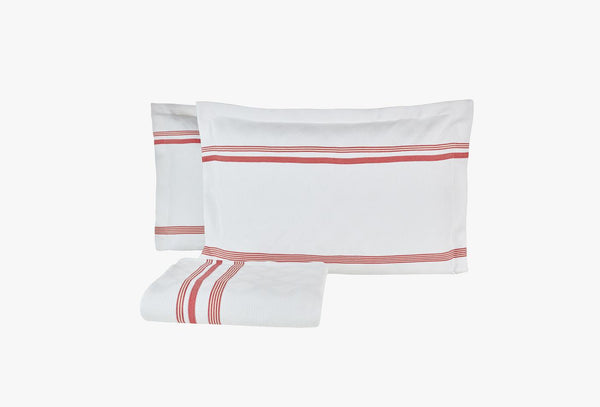 Larin Rood Pique Bed Sprei Seti Tweepersoons