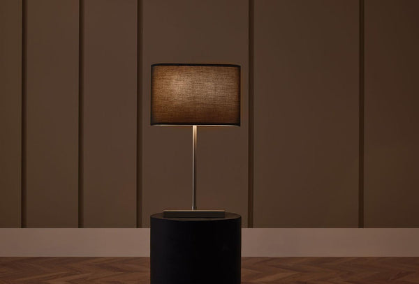 Linen Tafellamp Zwart