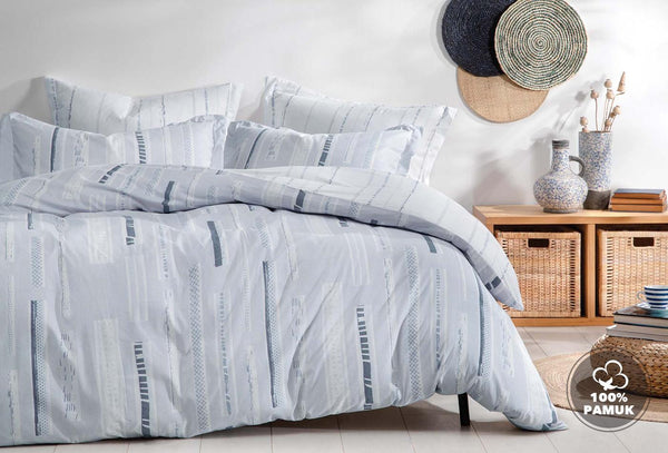 Bennett Blauw Dekbedovertrekset Eenpersoons