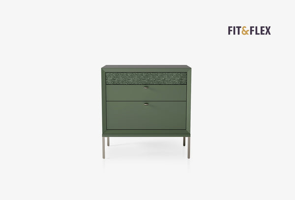Fit Flex 3 met lades op poten Module Groen 80X82