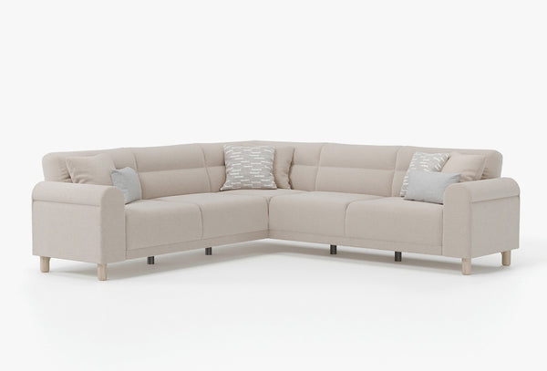 Paloma Hoekbank met Slaapfunctie Hoek Links 55904 Creme