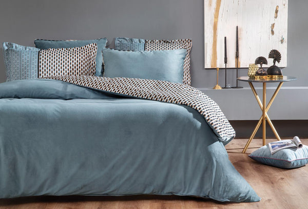 Charme Savio Indigo Fluweel Saten Dekbedovertrekset Tweepersoons Xl