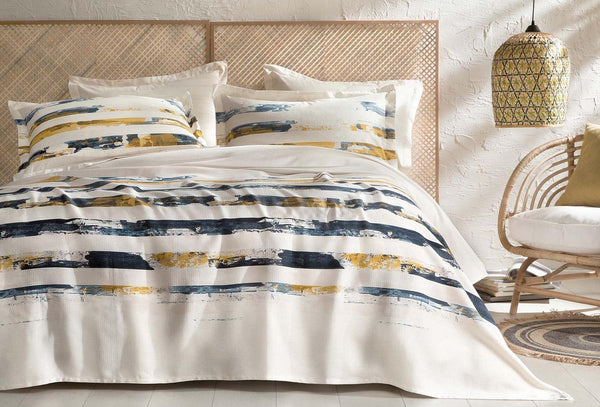 Stain Beige Pique Tk Tweepersoons