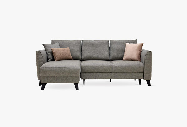 Grace Hoekbank met Slaapfunctie Small Fluweel 14211 Bruin-Groen