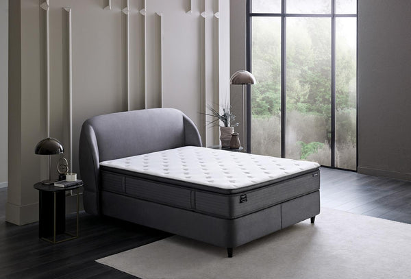 Lotto Orthopedic Support Bed Boxspring met hoofdbord 140X190 Cm Antraciet
