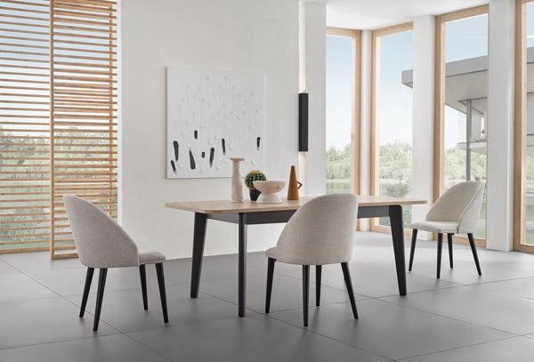 Terra Dressoir Eettafel Uitschuifbaar met armleuning Eetkamerstoel 4 Stuks
