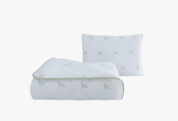 Bamboe Roll-Pack Dekbed Kussen Set