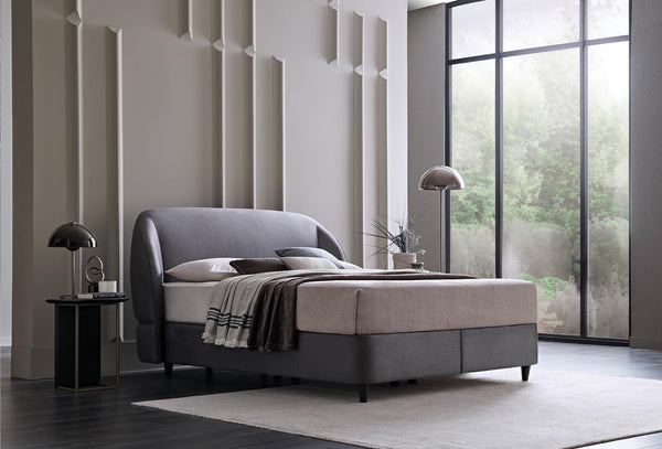 Lotto Orthopedic Support Boxspring met hoofdbord 140X190 Cm Antraciet