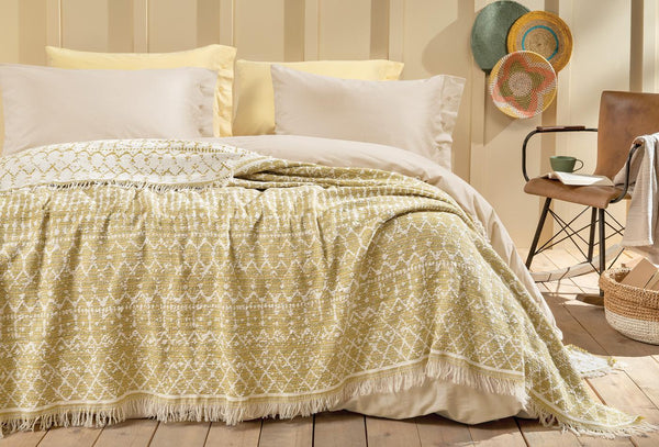 Zion Safran Bed Sprei Eenpersoons