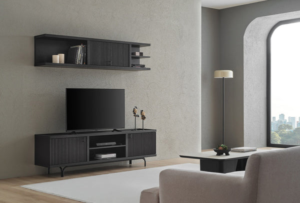 Austin Mini Tv-meubel Donker OAK kleur 250X45 Cm