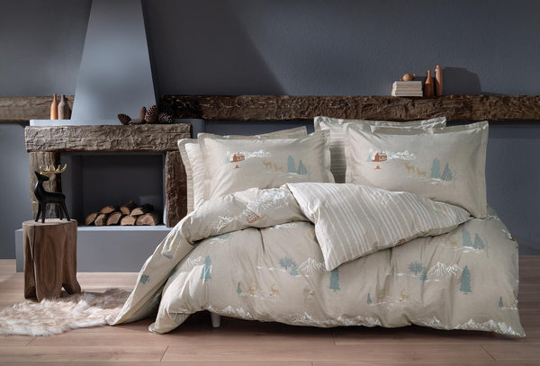 Mateo Beige Dekbedovertrekset Tweepersoons