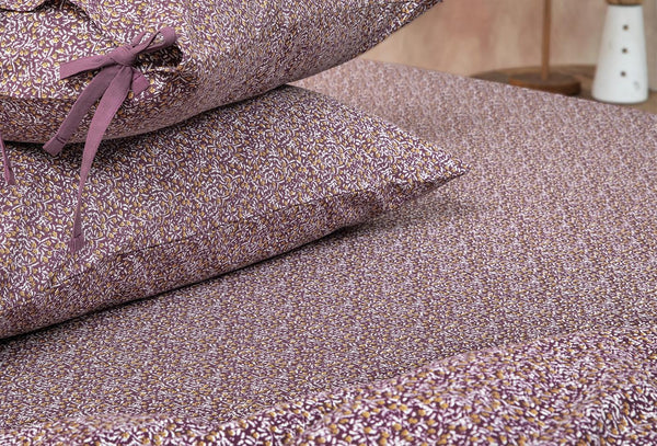 Mix Match Ditsy Pruim Hoeslaken Eenpersoons