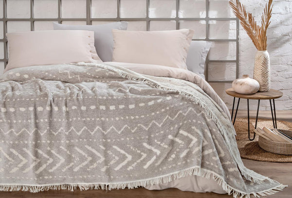 Cora Taupe Bed Sprei Eenpersoons