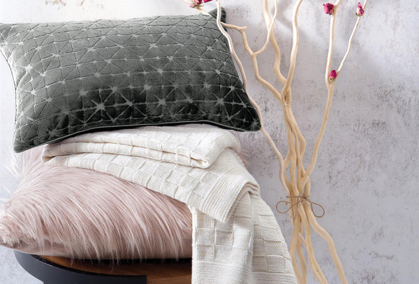 Silena Ekru Bank Plaid 130X170 Cm