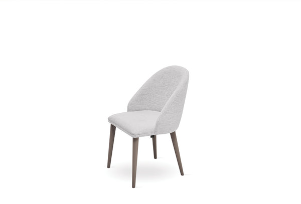 Hera Eetkamerstoel Chenille Stof Wit