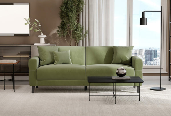 Astera Plus 3-Zitsbank met slaapfunctie Fluweel 13302 Haki