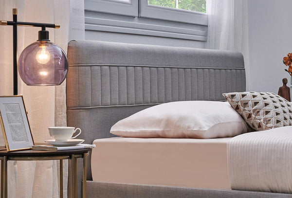 Nano Somni Set Boxspring met hoofdbord Set 100X200 Cm Grijs Linnen