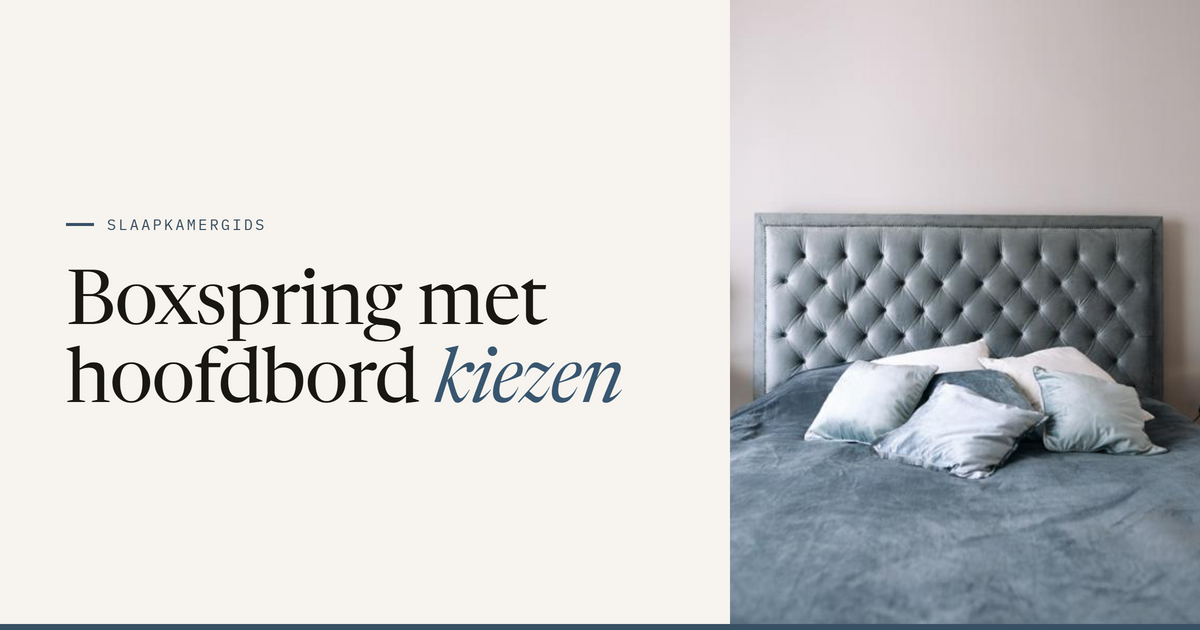 Boxspring met hoofdbord en opbergruimte in een slaapkamer