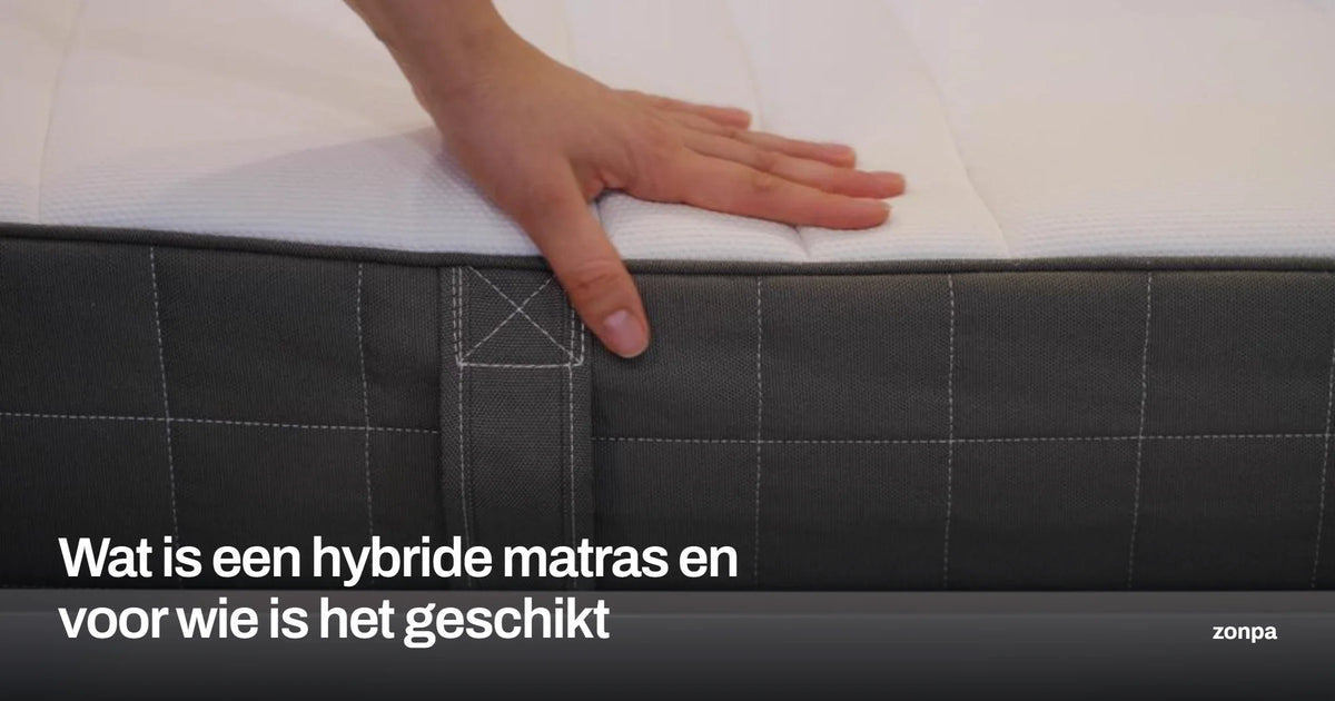 Doorsnede van een hybride matras met pocketveren en comfortlaag