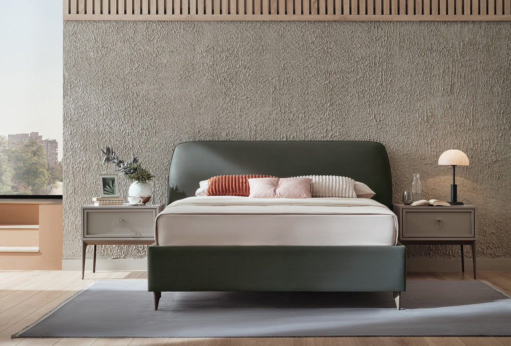 Hera Boxspring Met Hoofdbord Kadife Geweven Groen - foto 4