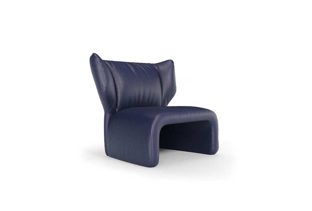 Puddle Fauteuil Echt leer Marine - foto 5