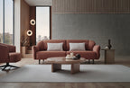Hera 3-Zitsbank met Slaapfunctie + Fauteuil Orme Stof Donker Zalm - foto 4