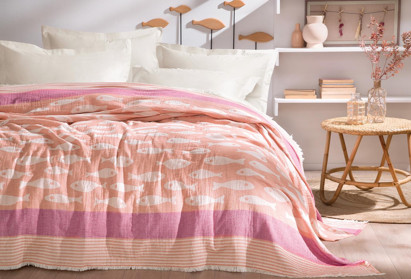 Veta Oranje Pique Bed Sprei Tweepersoons