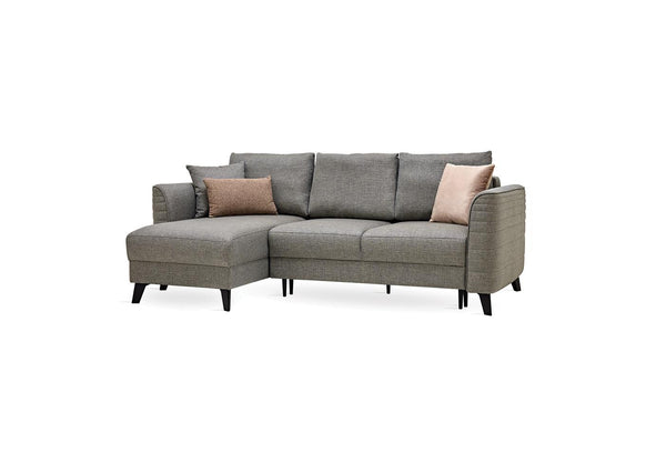 Grace Hoekbank met Slaapfunctie Small Fluweel 14211 Bruin-Groen
