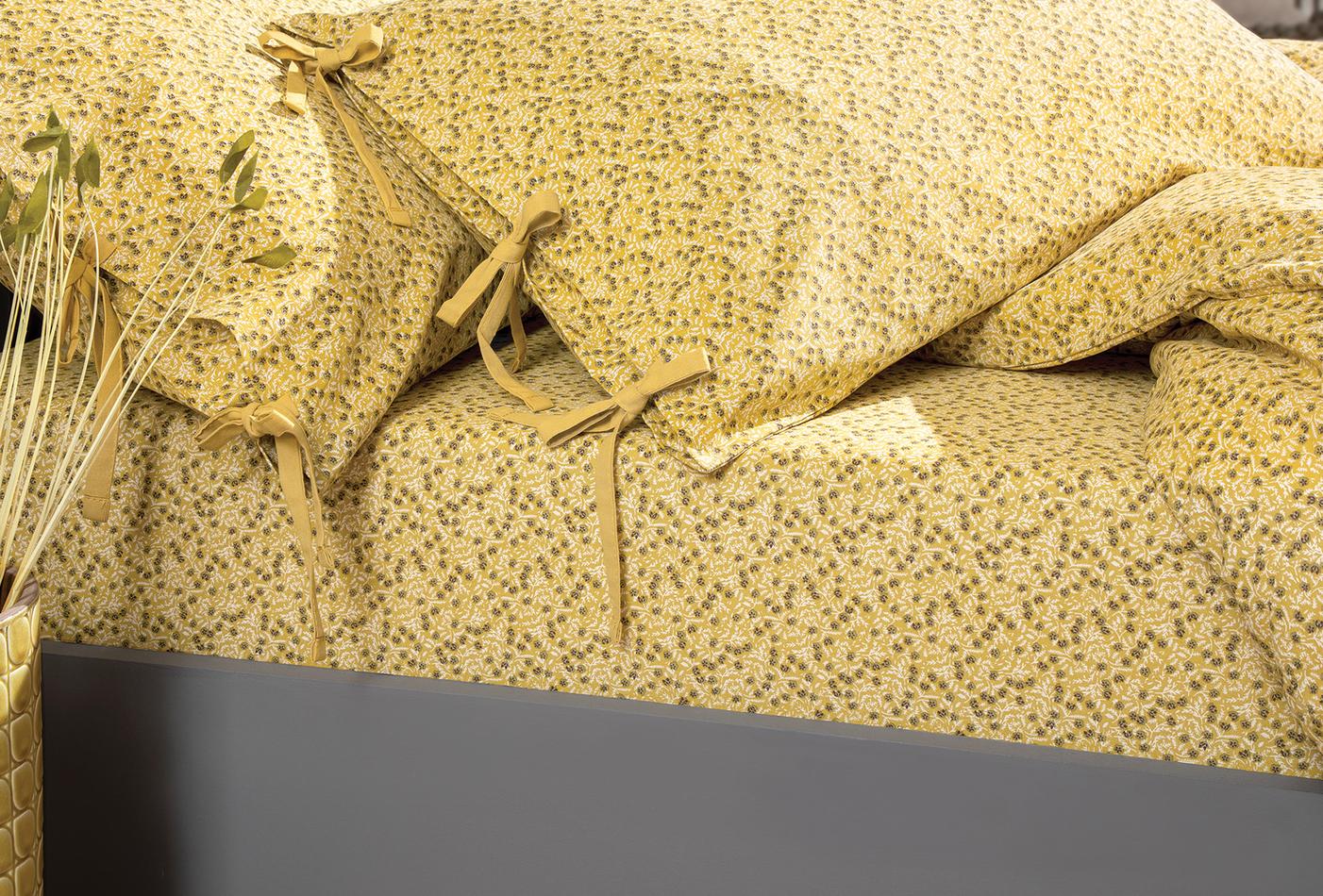 Mix Match Ditsy Safran Hoeslaken Eenpersoons