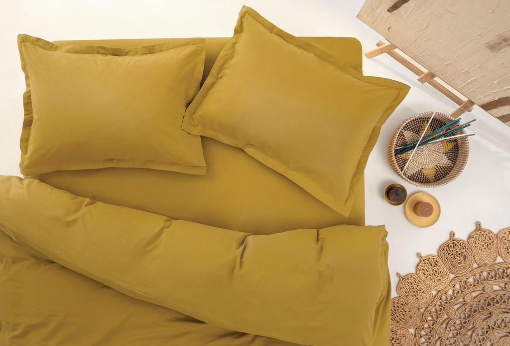 Mix Match Penny Safran Dekbedovertrek Eenpersoons