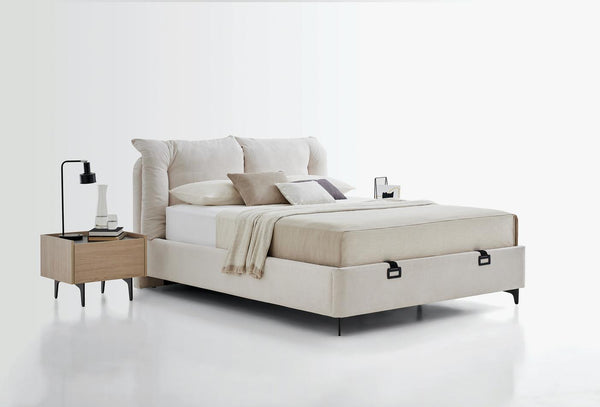Terra Boxspring Met Opbergruimte Incl. Hoofdbord 18802 Creme