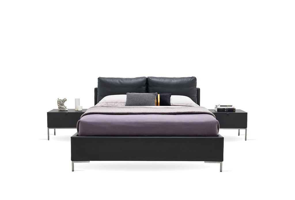 Legato Boxspring met hoofdbord 160x200 cm Grijs Kunstleer Stof - foto 5