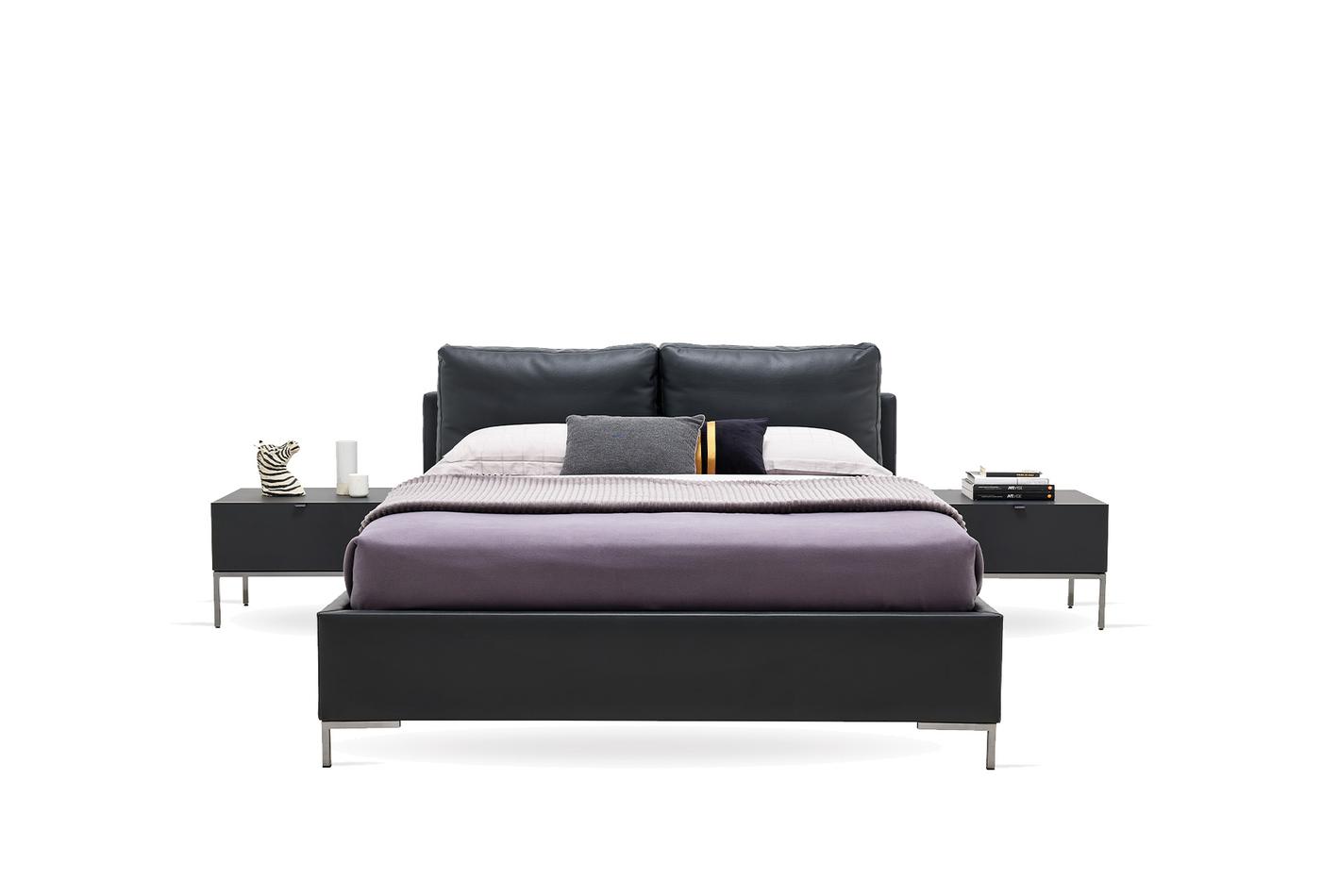 Legato Boxspring met hoofdbord 160x200 cm Grijs Kunstleer Stof - foto 5