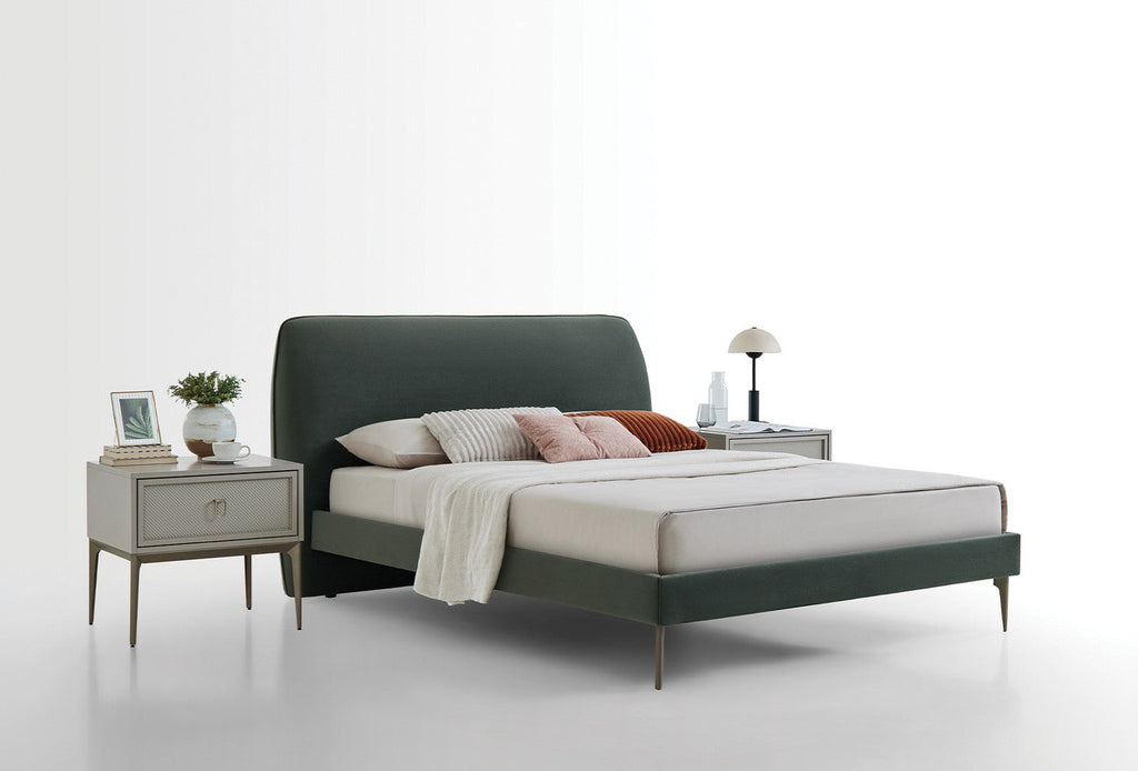 Hera Bed Met Hoofdbord Fluweel Geweven Groen - foto 5