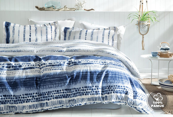 Darby Blauw Dekbedovertrek Seti Tweepersoons