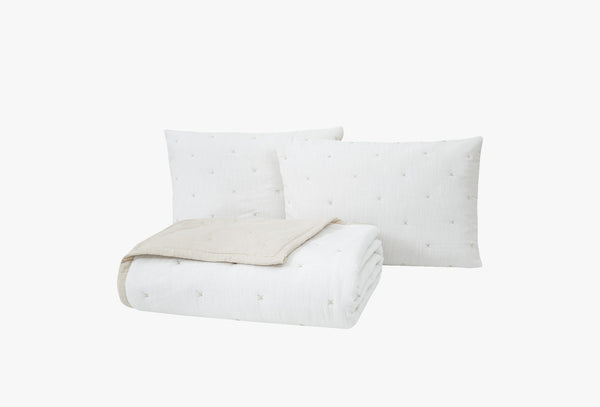 Loras Wit Bed Sprei Tweepersoons