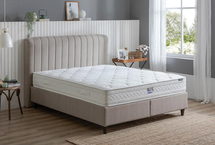 Blue Star Bed Boxspring met hoofdbord 90X190 Cm Beige