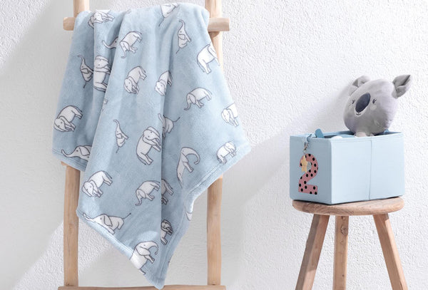 Povey Blauw Wellsoft Deken