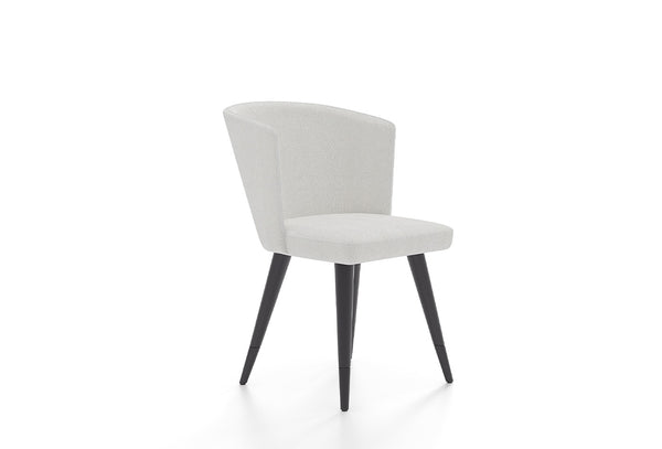 Modena OAK op poten Eetkamerstoel Geweven stof 50701 Wit