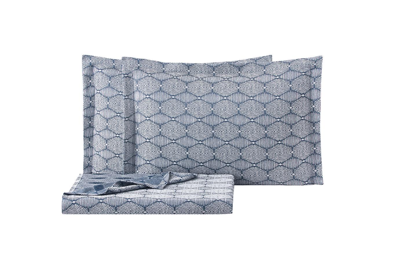 Morty Marineblauw Bed Sprei Seti Tweepersoons - foto 4