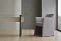 Austin Eetkamerstoel Geweven stof Fauteuil Tasarim Donkergrijs