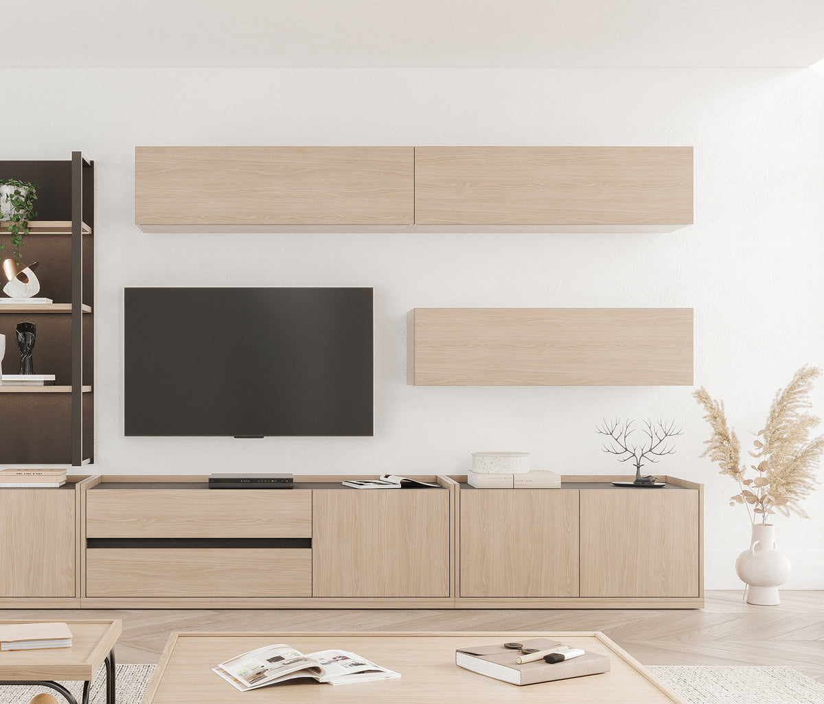 Terra TV-meubel Bovenmodule met Opklapdeur Licht Eiken - foto 2