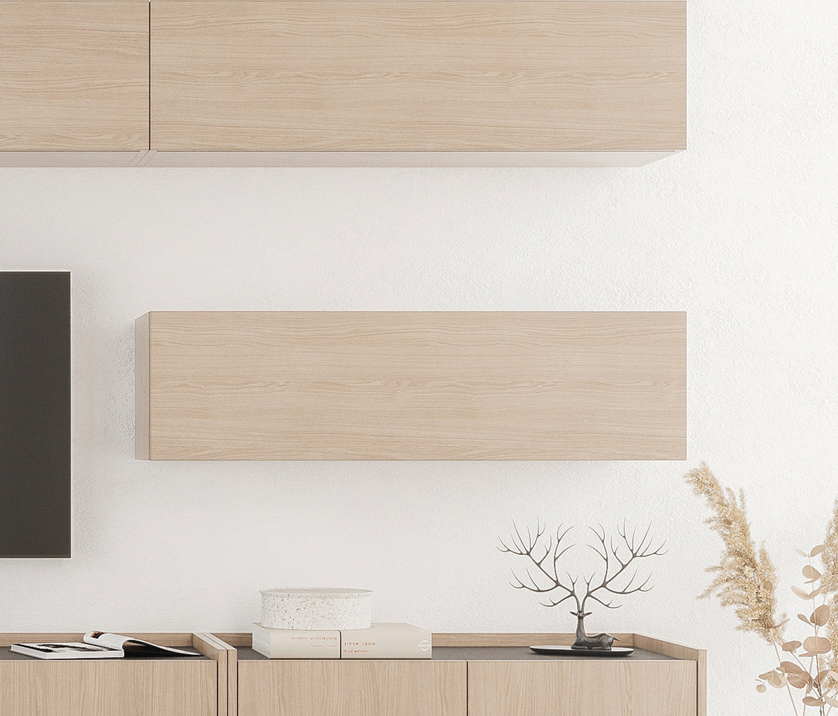 Terra TV-meubel Bovenmodule met Opklapdeur Licht Eiken - foto 3
