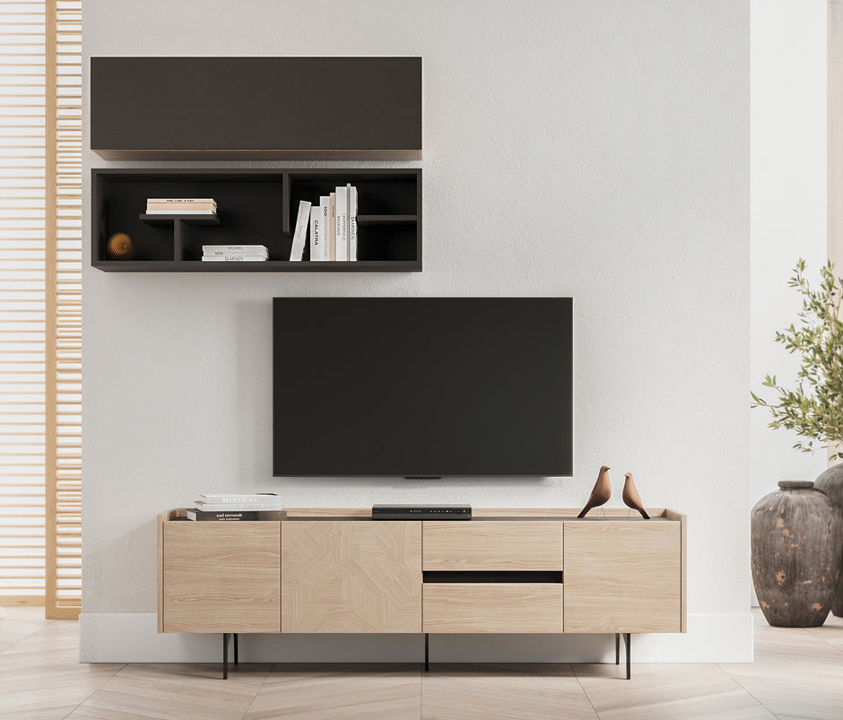Terra TV-meubel Bovenmodule met Planken