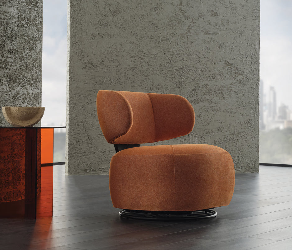 Soho Draaifauteuil Chenille Terracotta