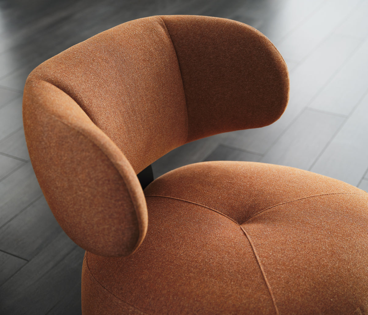 Soho Draaifauteuil Chenille Terracotta - foto 3