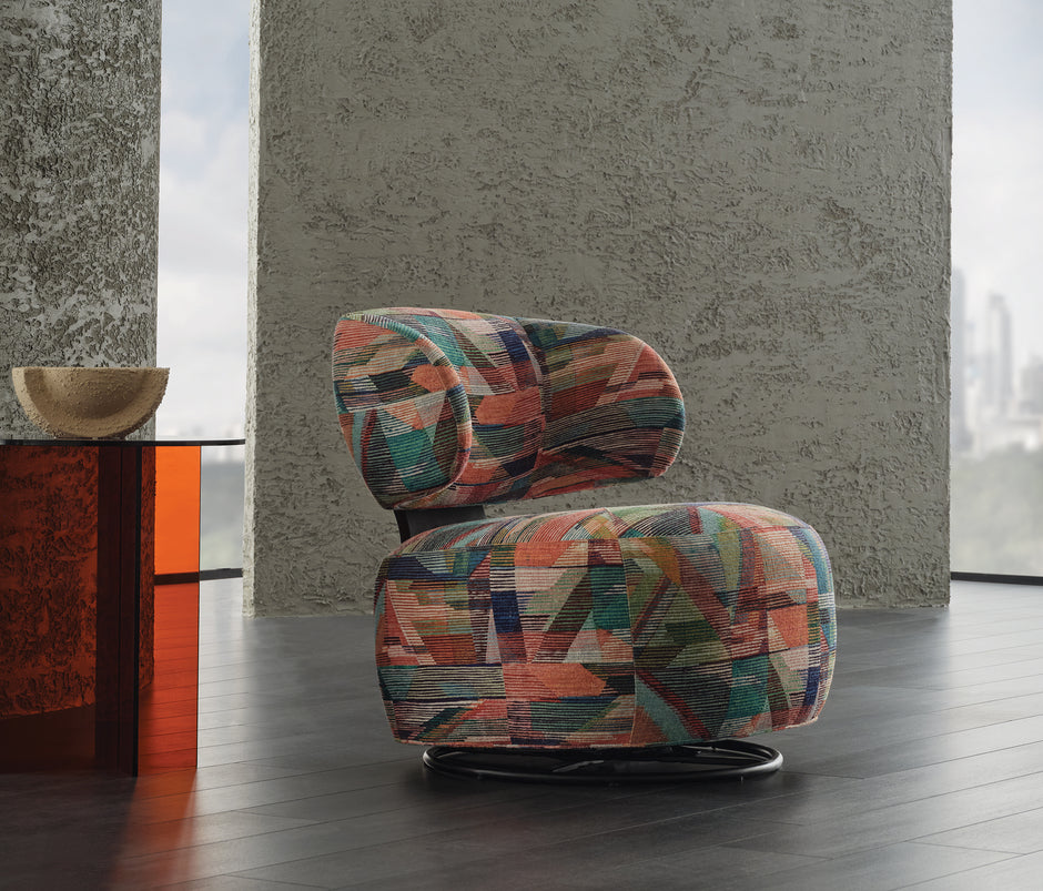 Soho Draaifauteuil Fluweel Paarskaki
