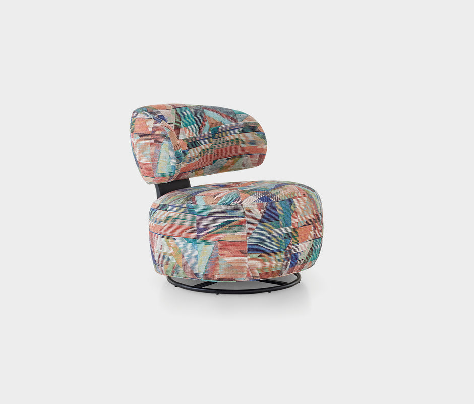 Soho Draaifauteuil Fluweel Paarskaki